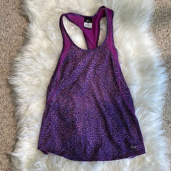 Nike workout tank Speckled Purple Muscle Tee size small s - Picture 1 of 4